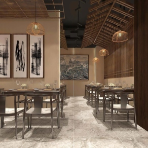 新中式中餐厅3D模型下载